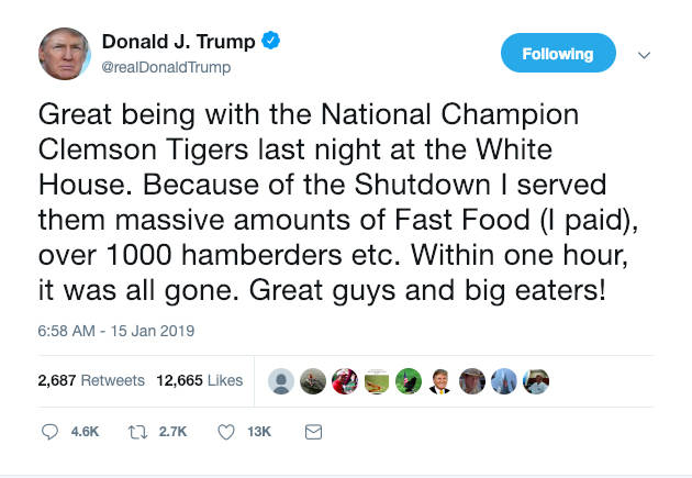 $!'Trolean' a Donald Trump por pedir mil 'hamberders' a cadenas de comida rápida
