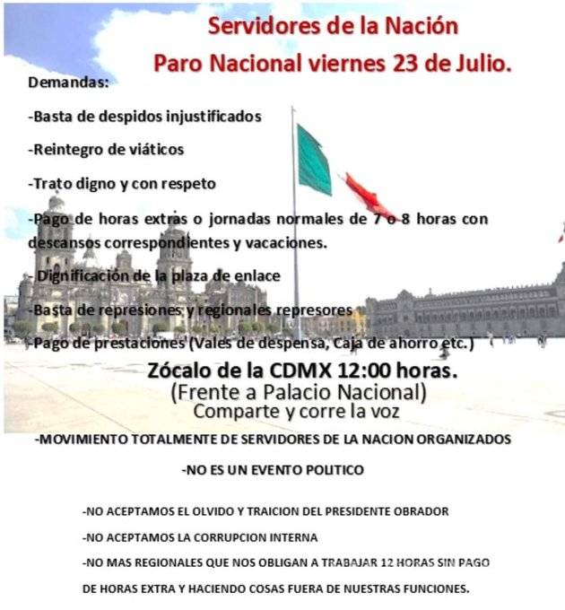 $!Se sentaron las bases de programas del Bienestar, dice AMLO; protestan Servidores de la Nación