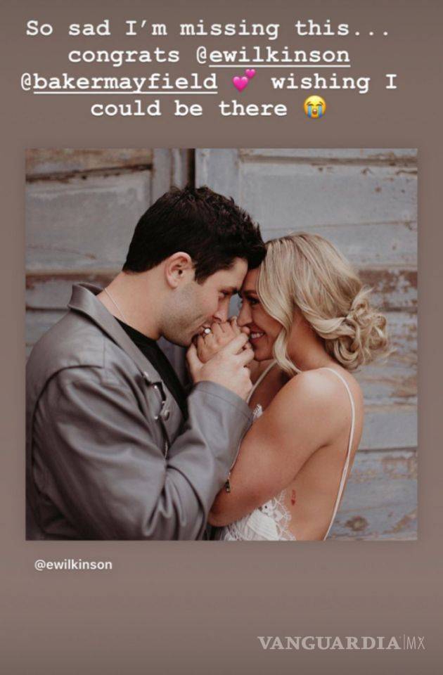 $!Baker Mayfield se casó el fin de semana