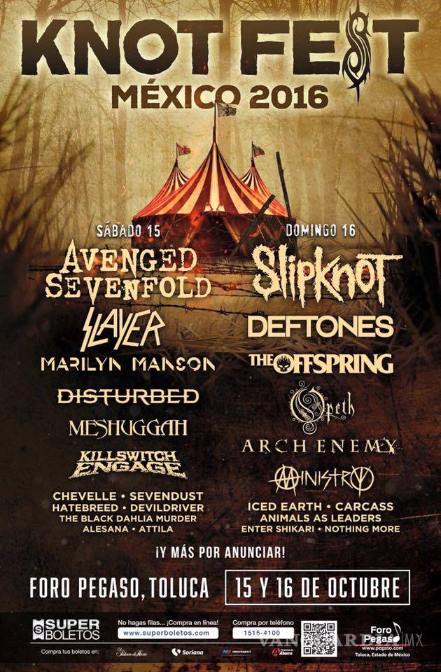 $!Slipknot, Marilyn Manson, Slayer y más en el Knotfest 2016
