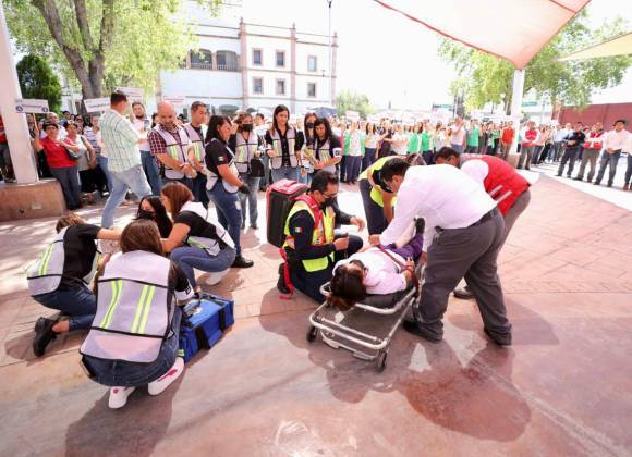 Saltillo commemorates National Civil Protection Day with massive drills