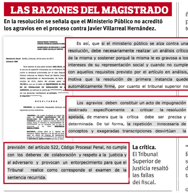 $!Exoneran a Javier Villarreal por ‘ineptitud’ del MP; había otro delito contra el ex tesorero de Coahuila, pero no lo probaron