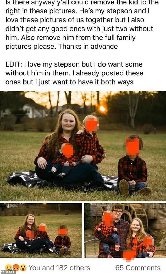 $!Madrastra pide que borren a su hijastro de fotos familiares