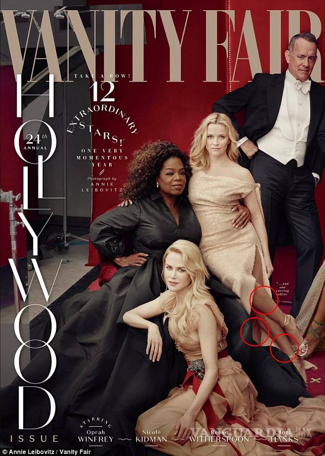 $!Exceso de manos y piernas; el error garrafal de Vanity Fair con Photoshop