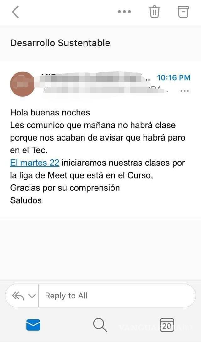 $!En paro virtual 500 maestros del Tecnológico de Saltillo