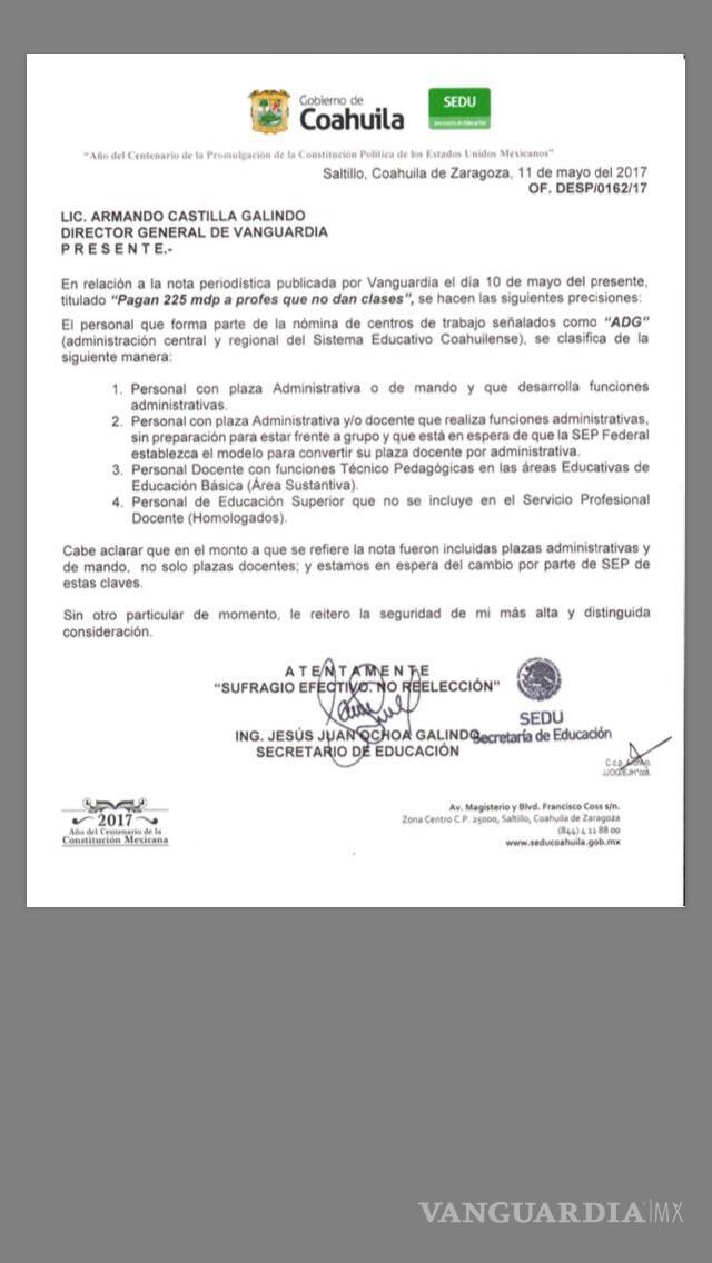 $!Aclara SEDU que mil 500 plazas no son docentes sino administrativas