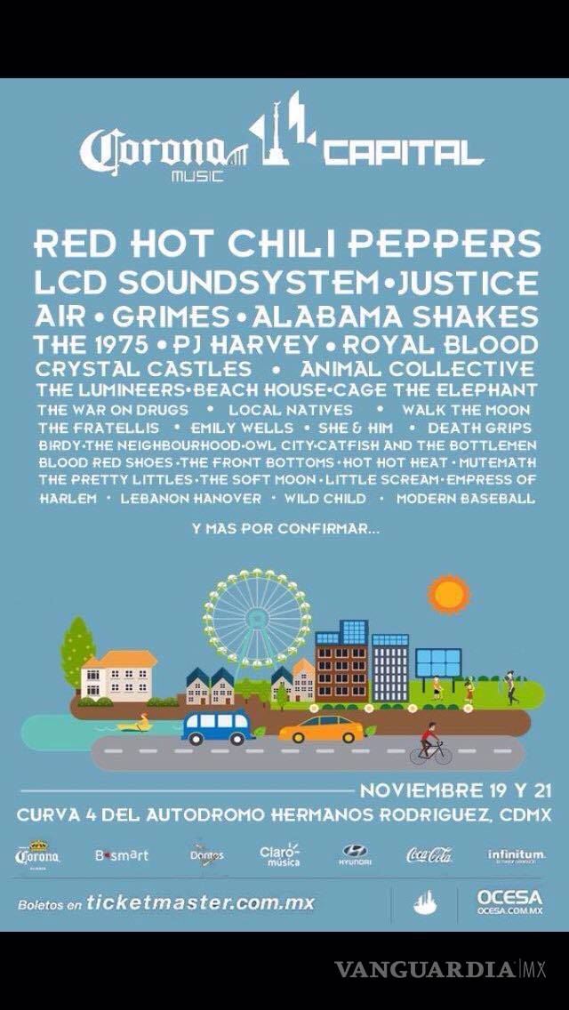 $!Revelan posibles carteles del Corona Capital 2016