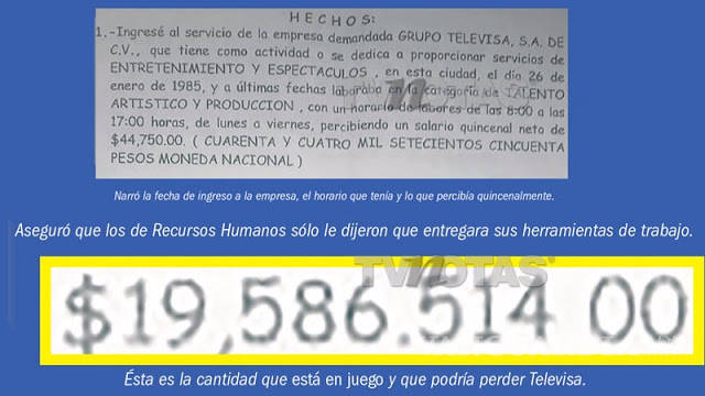 $!Ortiz de Pinedo demanda a Televisa por 19 millones