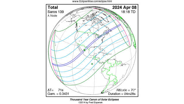$!México tendrá eclipse solar total en 2024, Monterrey, Saltillo y Torreón lo verán al máximo