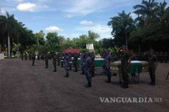 $!Rinden homenaje a militares emboscados en Sinaloa