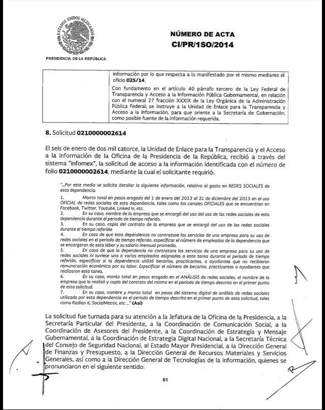$!Los Pinos declara “inexistente” el gasto en redes sociales de 2013… ¿y los “peñabots”?