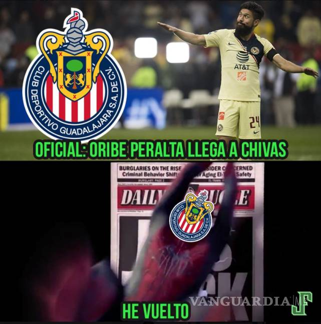 $!Los hermosos memes de la llegada de Oribe Peralta a Chivas