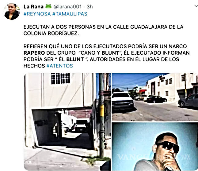 $!Asesinan a narco rapero y dj en Reynosa