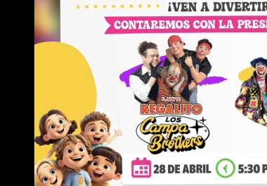 Los famosos payasos “Regalito” y el “Escuadrón Payasos” encabezan el elenco artístico que se presentará de manera gratuita en el sector de la colonia Tierra y Libertad.