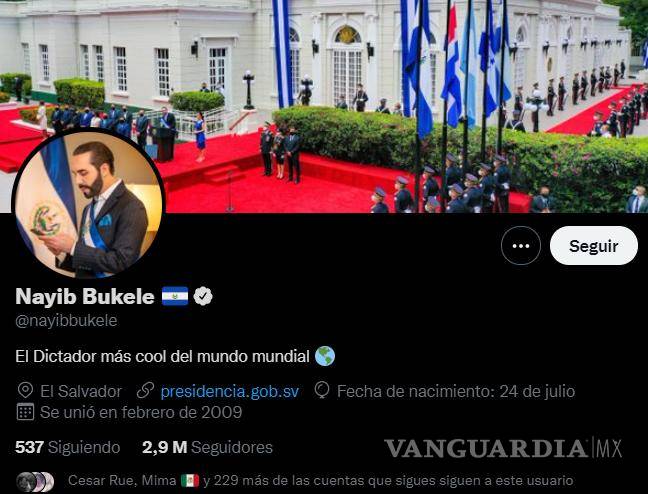 $!Presidente Bukele se califica en Twitter como ‘el dictador más cool del mundo’