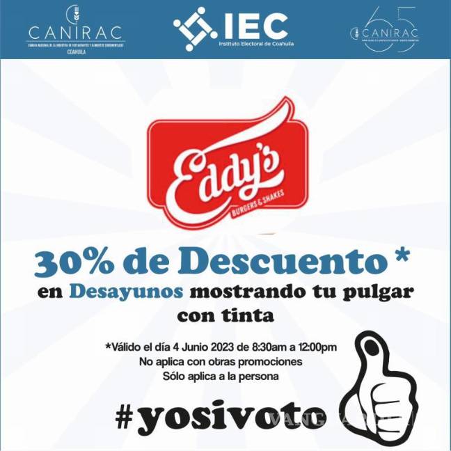 $!Restaurantes y museos incentivan el voto en Saltillo con promociones y descuentos