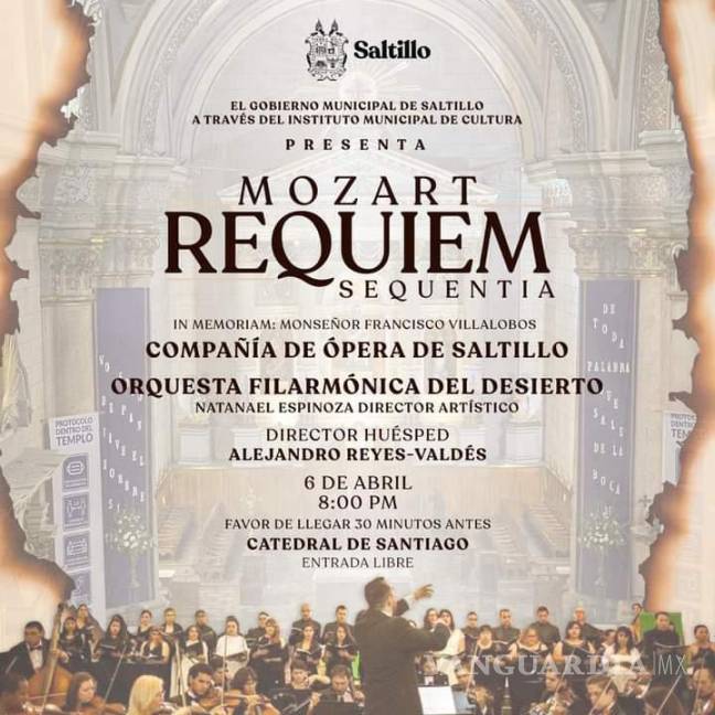 $!Compañía de Ópera de Saltillo cantará una plegaria en la Catedral con el Requiem de Mozart