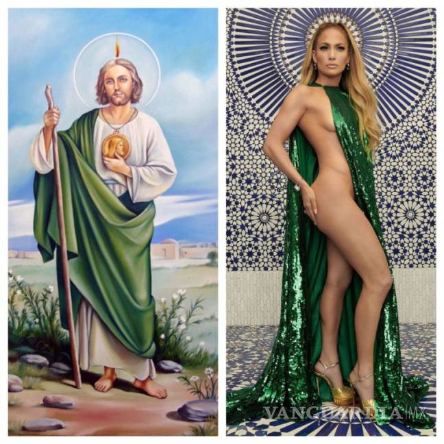 $!Comparan a Jennifer López con San Judas Tadeo; usuarios la hacen meme