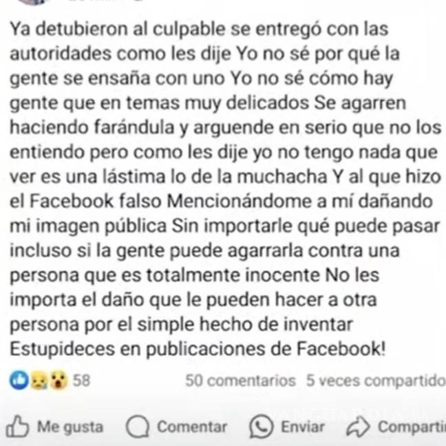 $!Conductor de Paola Andrea señala a los “verdaderos asesinos” en redes sociales antes de entregarse a la Fiscalía; uno de ellos responde