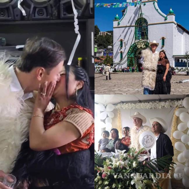 $!Fernando Torres, acompañado de miembros de la comunidad tzotzil, llevó ofrendas tradicionales como parte del ritual de su boda en San Juan Chamula.