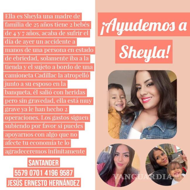 $!Familiares y amigos de Sheyla, buscan apoyo mediante redes sociales.