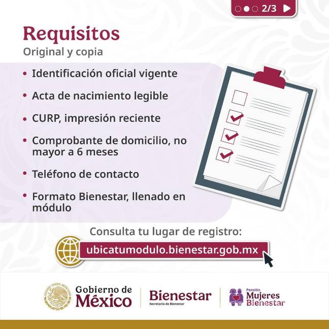 $!Pensión Mujeres Bienestar: documentos necesarios para registrarte y recibir 3 mil pesos