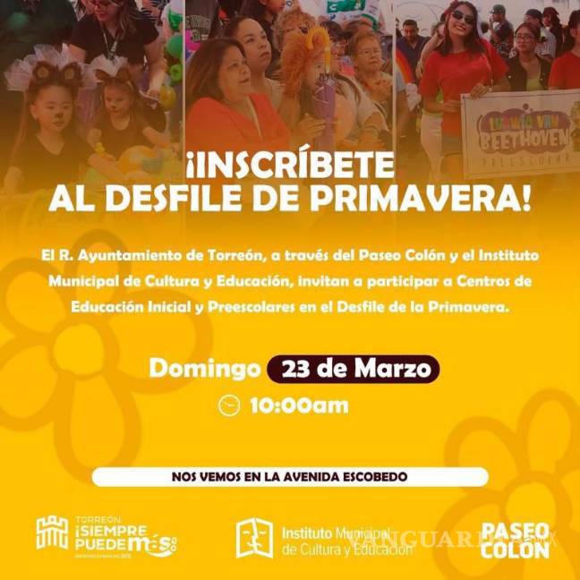 $!Escuelas interesadas en participar en el Desfile de la Primavera pueden inscribirse al 871 164 4620 para conocer la logística y dinámica del evento.