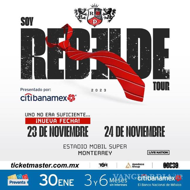 ¿Te quedaste sin boleto para RBD? Abren nueva fecha en Monterrey