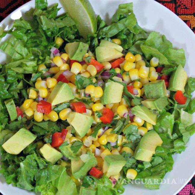 $!Ensalada de elote con aguacate.