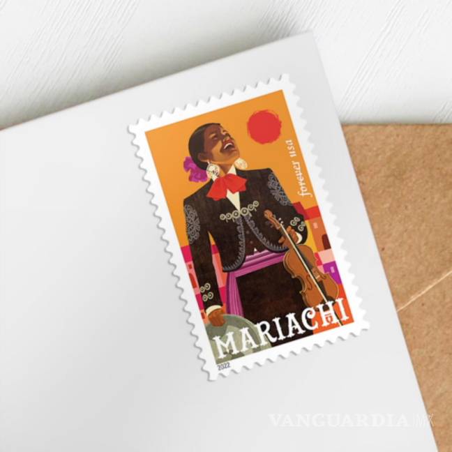 $!Uno de los timbres postales creados por el artista mexicano Rafael López.