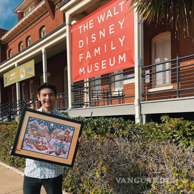 $!VANGUARDIA platicó con el joven ilustrador saltillense, quien una vez más formó parte de una exhibición en el Walt Disney Family Museum.