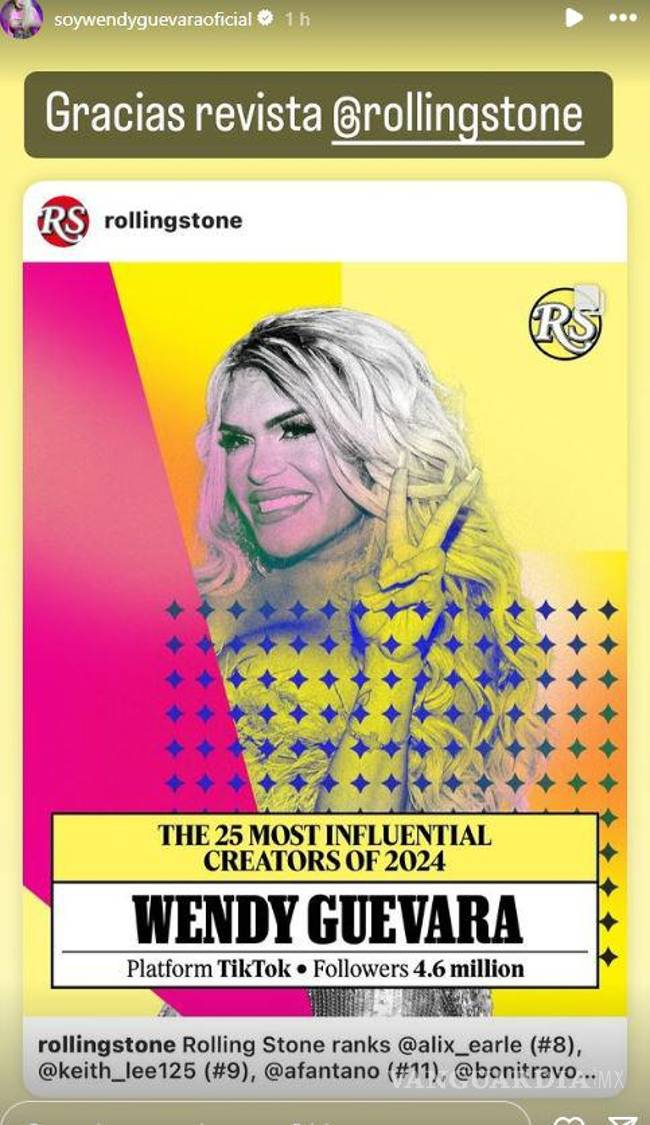 $!’La Perdida’ celebró desde sus historias el nombramiento que le dio el medio estadunidense.