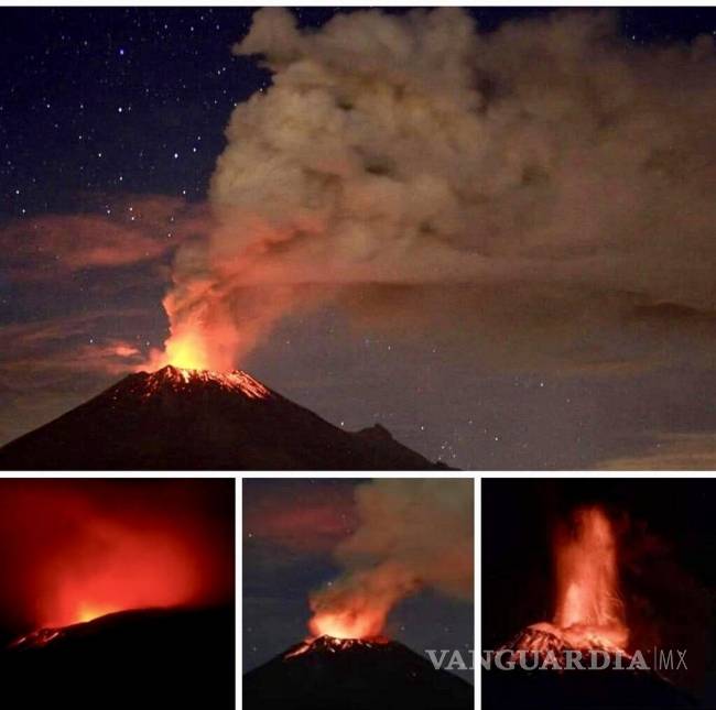 $!Violenta erupción del Popocatépetl (fotogalería)