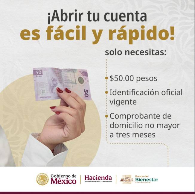 $!¿Cómo abrir una cuenta de ahorro en el Banco del Bienestar?