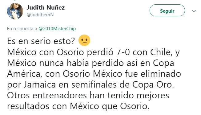 $!'Osorio es el mejor entrenador que ha tenido México'
