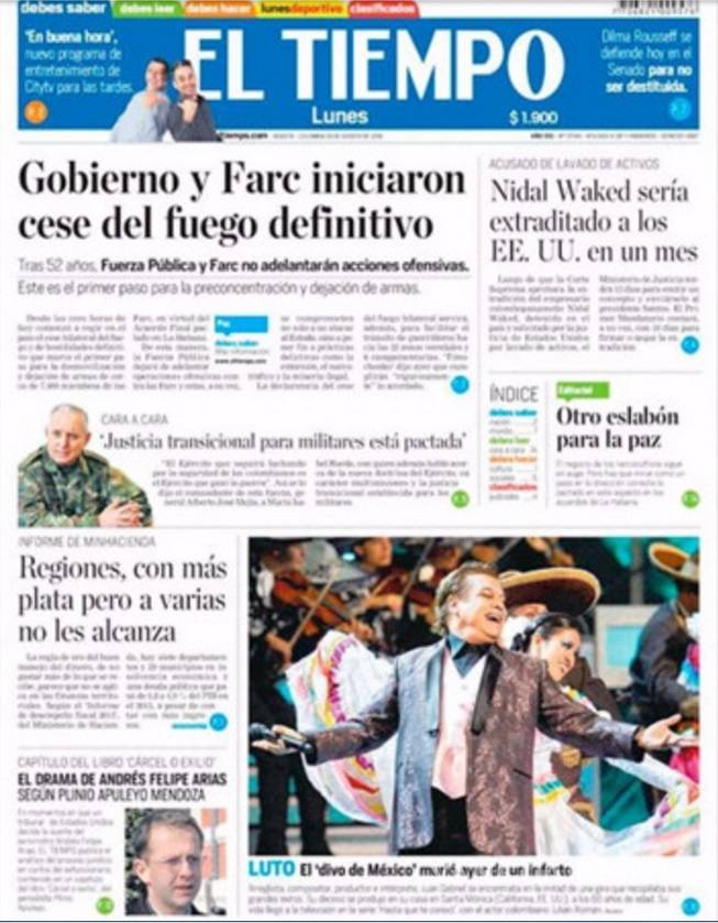 $!Así despidieron los periódicos del mundo a Juan Gabriel