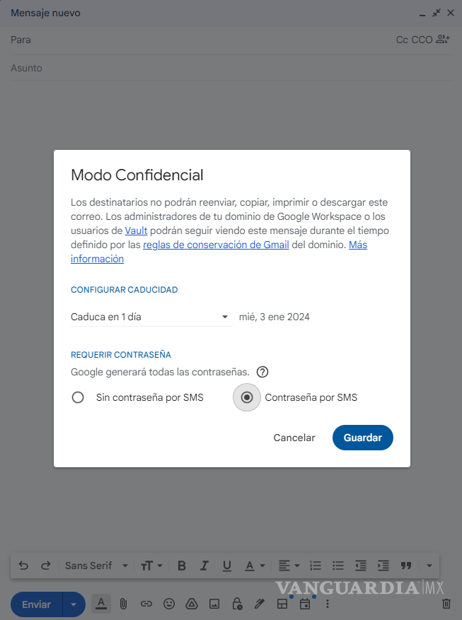 $!Podrás establecer un periodo de tiempo al correo electrónico