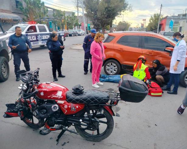 El motociclista fue trasladado en código amarillo.