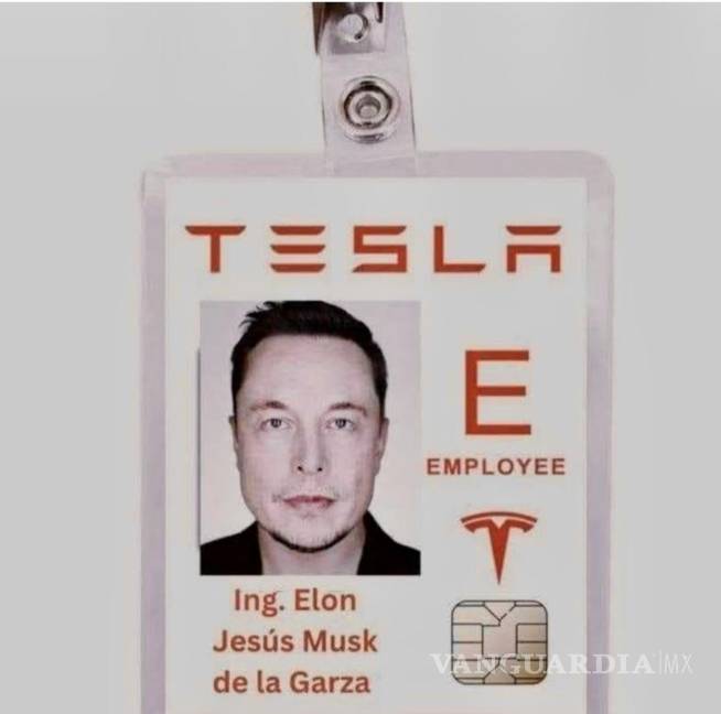 $!Gafete con la imagen de Elon Musk.