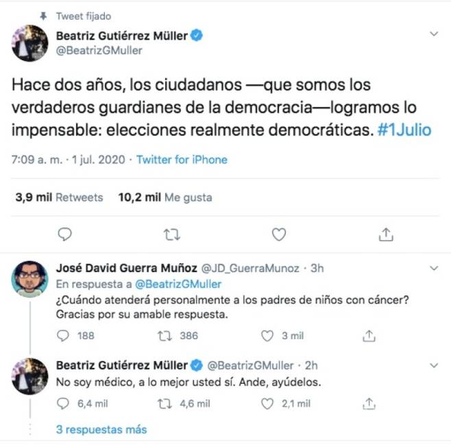 $!Beatriz Gutiérrez Müller le 'arruina' el día a AMLO