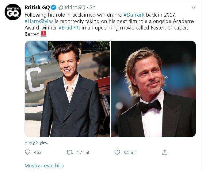 $!¡Falso, Brad Pitt y Harry Styles no protagonizarán un filme!