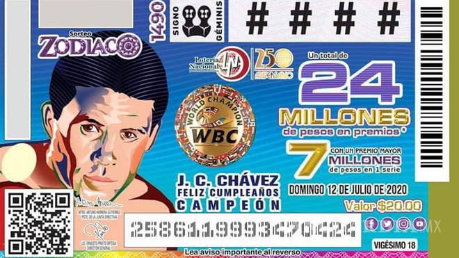 $!Julio César Chávez y su billete de lotería por su cumpleaños