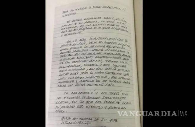 $!Dicha carta aparece en el capítulo dos del libro que recién lanzó al mercado el presidente López Obrador, titulado “A mitad del Camino”.