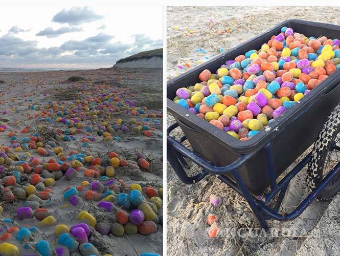 $!Miles de ‘Huevos Kinder’ bañan playa al norte de Alemania