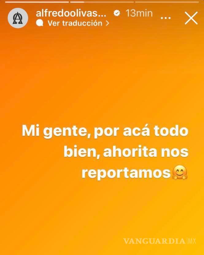 $!Captura de pantalla de las historias de Instagram del cantante.