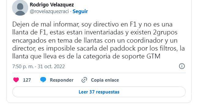 $!¿Realmente un fan de la F1 se llevó una llanta del GP de México? ¡Esto fue lo que pasó!
