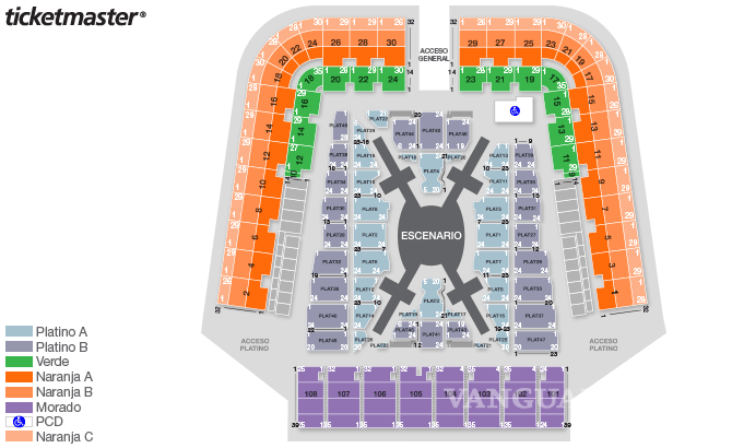 $!Mapa de zonas para los conciertos de BTS en el Estadio GNP Seguros
