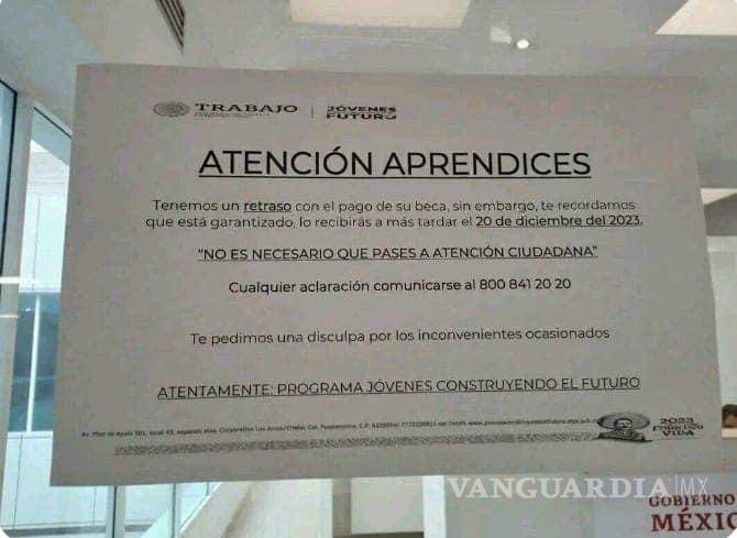 $!A través de un comunicado pegado en las puertas de la oficina, se informa a los interesados que el depósito se hará a más tardar el 20 de diciembre.