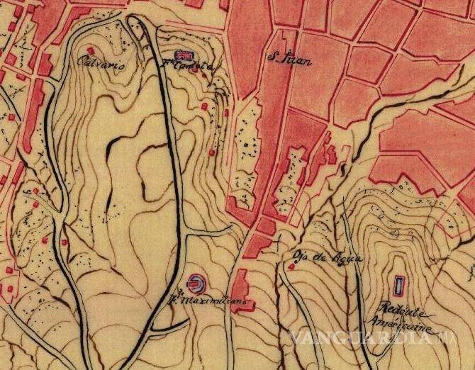 $!Mapa de algunos fortines de la época.