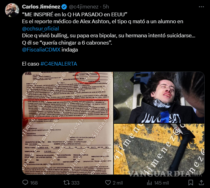 $!De bullying y depresión al ataque en CCH Sur: madre de Lex Ashton alertó al 911; agresor se inspiró en ‘incels’
